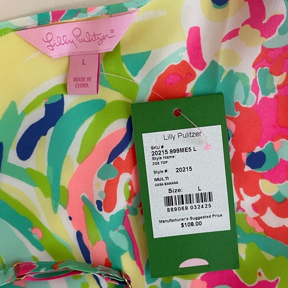 Lilly Pulitzer Zoe Top in Casa Banana (NWT) - Picture 10 of 10